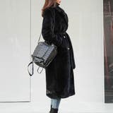 エコファー ガウン コート 暖かい ガウンコート ルーズロング レディース | maison de LATIR | 詳細画像4 