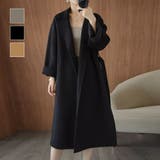 羽織るだけで大人っぽく着こなせる襟付きガウンコート ロングコート チェスターコート | maison de LATIR | 詳細画像1 