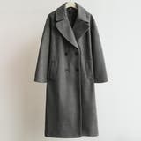 ダークグレー | ウールライク トレンチコート ダブルブレスト | maison de LATIR