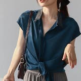 ネイビー | シアーシャツ ブラウス レディース | maison de LATIR