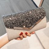 ブラック×シルバー | コーデをエレガントに仕上げてくれるバイカラークラッチバッグ パーティーバッグ | maison de LATIR