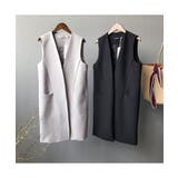 今季注目！即戦力ロングジレ ロング丈 ベスト | maison de LATIR | 詳細画像6 