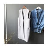 今季注目！即戦力ロングジレ ロング丈 ベスト | maison de LATIR | 詳細画像9 