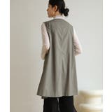 Vネックがお洒落なノーカラージレ チョッキ ロングベスト | maison de LATIR | 詳細画像15