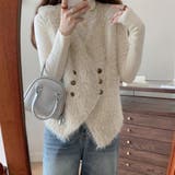 スタイリングのアクセントになるファーベスト アウター ベスト | maison de LATIR | 詳細画像2 