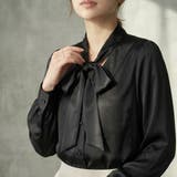 大きめボウタイが華やかな、上品サテンブラウス レディース 長袖 | maison de LATIR | 詳細画像8