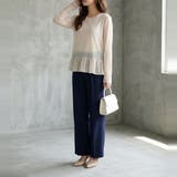 レイヤードにも使いやすい、ドット柄シアーカットソー シアートップス レディース | maison de LATIR | 詳細画像2