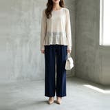 レイヤードにも使いやすい、ドット柄シアーカットソー シアートップス レディース | maison de LATIR | 詳細画像11