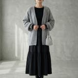 ざっくり羽織れて暖かい、ボリュームスリーブのロングカーディガン ニットカーディガ… | maison de LATIR | 詳細画像9 