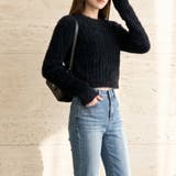 ふんわりシャギーが女性らしい、すっきりクロップド丈ニット レディース シャギーニ… | maison de LATIR | 詳細画像16 