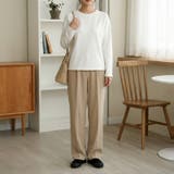 リラックス感のあるシルエットが魅力の、フリース調トップス レディース 長袖 | maison de LATIR | 詳細画像9 
