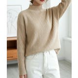 ゆったり身幅で着やすい、リブハイネックニット レディース ハイネック | maison de LATIR | 詳細画像6
