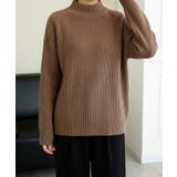 ゆったり身幅で着やすい、リブハイネックニット レディース ハイネック | maison de LATIR | 詳細画像13