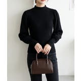 上品に着こなせる、ボリュームスリーブハイネックニット レディース パフスリーブ | maison de LATIR | 詳細画像10 