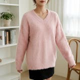 ふんわり素材が可愛い、ロング丈シャギーニット レディース シャギーニット | maison de LATIR | 詳細画像2