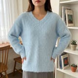 ふんわり素材が可愛い、ロング丈シャギーニット レディース シャギーニット | maison de LATIR | 詳細画像8