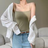 華奢なストラップがおしゃれな伸縮性抜群のカップ付きキャミソール フィット ブラ付き | maison de LATIR | 詳細画像8 
