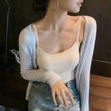 シーンやオールシーズン着回せ重宝するパット付きラウンドネックストラップキャミソー… | maison de LATIR | 詳細画像8