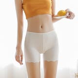 ホワイト | ボトムスに影響しにくいシームレスショーツ インナーパンツ パンツスタイル | maison de LATIR
