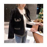 コーデを上品に仕上げるパールボタンニットカーディガン ゴールドボタン 秋 | maison de LATIR | 詳細画像6 