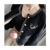 コーデを上品に仕上げるパールボタンニットカーディガン ゴールドボタン 秋 | maison de LATIR | 詳細画像7 