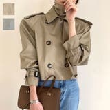 スタイリングをバランス良く仕上げてくれるショート丈トレンチコート コート アウター | maison de LATIR | 詳細画像1 