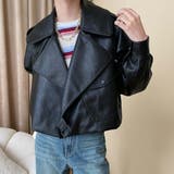 フェイクレザー ライダースジャケット アウター | maison de LATIR | 詳細画像4 