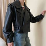 フェイクレザー ライダースジャケット アウター | maison de LATIR | 詳細画像5 