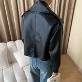 フェイクレザー ライダースジャケット アウター | maison de LATIR | 詳細画像6 