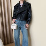 フェイクレザー ライダースジャケット アウター | maison de LATIR | 詳細画像8 