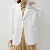 ホワイト | 着回し力抜群のベーシックテーラードジャケット きれいめ カジュアル | maison de LATIR