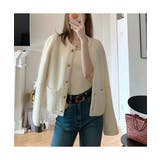 金ボタンでコーデを格上げ！モヘア風パイピングニットカーディガン ショート丈 | maison de LATIR | 詳細画像6 