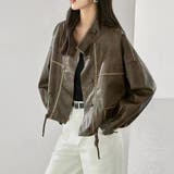 カーキ | 大人カジュアルもきちん感もある重宝するドロップショルダージャケット ボックス丈 | maison de LATIR