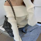 大人っぽい長袖オフショルニット ニット セーター | maison de LATIR | 詳細画像2