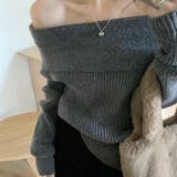 大人っぽい長袖オフショルニット ニット セーター | maison de LATIR | 詳細画像3