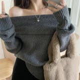 大人っぽい長袖オフショルニット ニット セーター | maison de LATIR | 詳細画像4