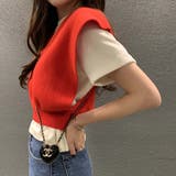 美デコルテがセクシーな秋ニットベスト トップス レイヤード | maison de LATIR | 詳細画像10 