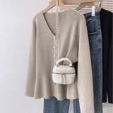 ベージュ | 女性らしさ引き立つ上品ニット オフィス オフィスカジュアル | maison de LATIR