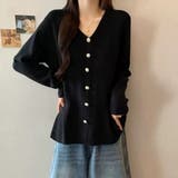 ブラック | 女性らしさ引き立つ上品ニット オフィス オフィスカジュアル | maison de LATIR