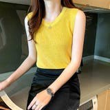 アクセサリーのように表情豊かに魅せてくれるラメデコルテノースリーブトップス | maison de LATIR | 詳細画像4