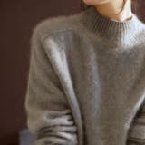 ふんわり感が可愛らしさをアップさせるモヘア風ハイネックニット ニットプルオーバー | maison de LATIR | 詳細画像3