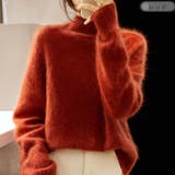 ふんわり感が可愛らしさをアップさせるモヘア風ハイネックニット ニットプルオーバー | maison de LATIR | 詳細画像16