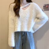 とろけるふわふわ質感クロスニットプルオーバー トップス ニット | maison de LATIR | 詳細画像3 