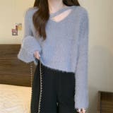 とろけるふわふわ質感クロスニットプルオーバー トップス ニット | maison de LATIR | 詳細画像5 