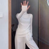 大人の気品あふれる指穴付きハイネックリブニット ニットプルオーバー カジュアル | maison de LATIR | 詳細画像3