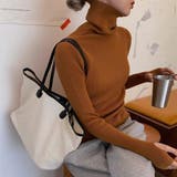 大人の気品あふれる指穴付きハイネックリブニット ニットプルオーバー カジュアル | maison de LATIR | 詳細画像5