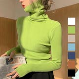 大人の気品あふれる指穴付きハイネックリブニット ニットプルオーバー カジュアル | maison de LATIR | 詳細画像1
