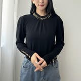 ビジューとフリルのハイネックニット ニット ハイネック | maison de LATIR | 詳細画像3 