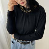 ビジューとフリルのハイネックニット ニット ハイネック | maison de LATIR | 詳細画像6 