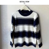 大人こなれ感満載で着回し力抜群のボーダー柄ニットセーター 厚手 冬 | maison de LATIR | 詳細画像6 